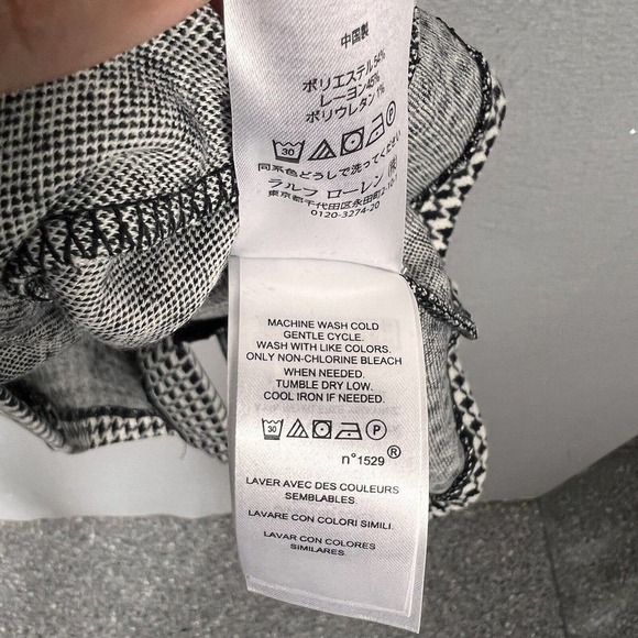 NWT Lauren Ralph Lauren Midi Dress Petite XS Houndstooth Print Sleeveless - Picture 10 of 14